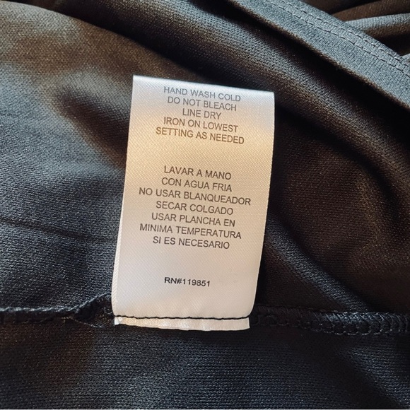 Heart Soul Plus Black Chiffon Mini-Shirred Sleeves-Embroidered Lace-Size 3X - Picture 10 of 11